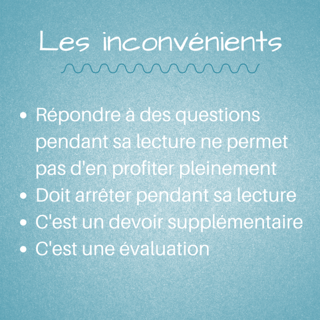 Les inconvénients journal de lecture